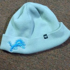 Detroit lions beanie new era grey blue